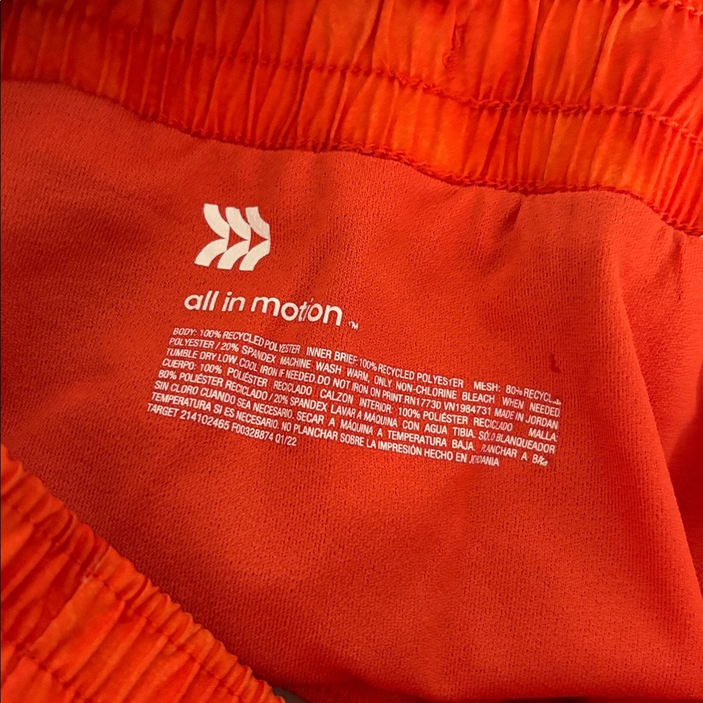 Orange Flare Running Shorts - Picture 4 of 4